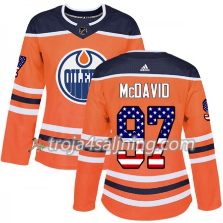 Edmonton Oilers tröja Connor McDavid 97 Adidas 2017-2018 Orange USA Flag Fashion Authentic - Dame NHL Tröjor Edmonton Oilers tröja Connor McDavid 97 Adidas 2017-2018 Orange USA Flag Fashion Authentic - Dame NHL Tröjor